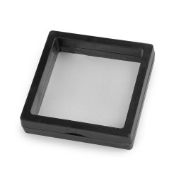 Krabička / rámeček s průhlednou fólií k vystavení zboží a dárkovému balení 9x9 cm, barva 3 černá