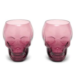 sklenice (sada 2ks) KILLSTAR - Cranium - Plum - KSRA012436