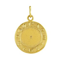 Silvego Zlatý přívěsek Křtící hodiny - SILVEGOB10998GY