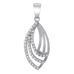 Silvego Zlatý přívěsek VIOLETTA z bílého zlata s Brilliance Zirconia - QRGP028W