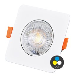 Ecolite SMD čtverec 9cm výklopný max.7W IP20 560lm CCT bílá LED-YL202/7W/CCT/BI