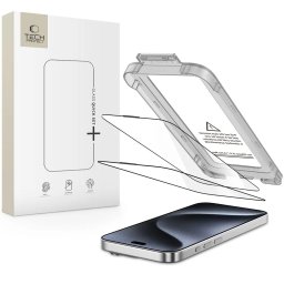 Tech-Protect Quick Set+ 2-Pack Tvrzená skla na iPhone 15 Pro Max černá