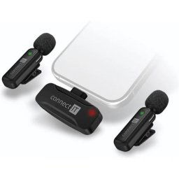 CONNECT IT Lavalier bezdrátový mikrofon s USB-C (set) černý