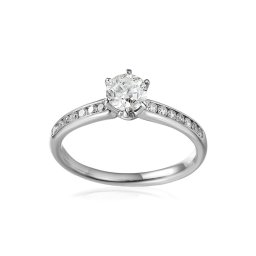 Zásnubní prsten s centrálním lab-grown diamantem Bianka white IZLG194A