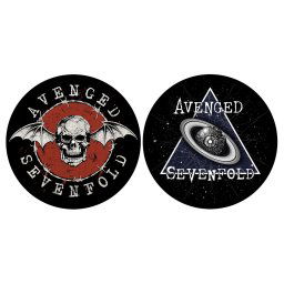 podložka na gramofon (set 2ks) AVENGED SEVENFOLD - SKULL / SPACE - RAZAMATAZ - SM054