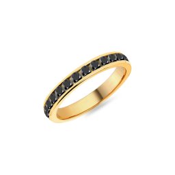Dámský snubní prsten s černými diamanty 3,2mm IZKR014-F-B