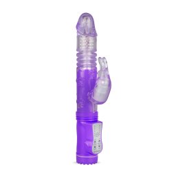Easytoys Bunny - rotan a pohybliv vibrtor - silikon - fialov