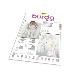 Střih Burda 9831 - Mikinka, kalhoty, bodýčko a šatičky