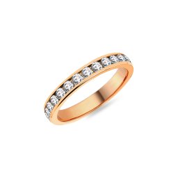 Dámský snubní prsten s diamanty 3,2mm, růžové zlato IZKR014R-F-BR