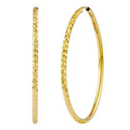Silvego Zlaté náušnice kruhy Dita ze žlutého zlata - 30 mm - FAB004E33GY