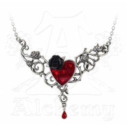 obojek ALCHEMY GOTHIC - The Blood Rose Heart - P721