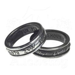 prsten ALCHEMY GOTHIC - Demon Black & Angel White - R212
