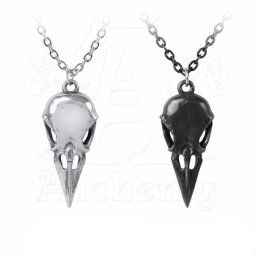 obojek (sada 2ks) ALCHEMY GOTHIC - Coeur Crane - P834