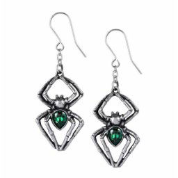 náušnice ALCHEMY GOTHIC - Emerald Venom - E428
