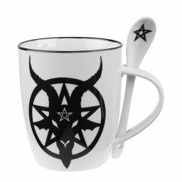 hrnek se lžičkou ALCHEMY GOTHIC - Baphomet - ALMUG23