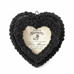 dekorace (fotorámeček) ALCHEMY GOTHIC - Black Rose Heart - SA21