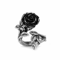 prsten ALCHEMY GOTHIC - Wild Black Rose - R241