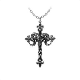 obojek ALCHEMY GOTHIC - Cross Of Baphomet - P952