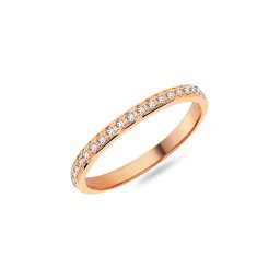 Dámský snubní prsten s lab-grown diamanty 2 mm, růžové zlato IZKR016R-F-LG