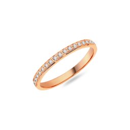 Dámský snubní prsten s lab-grown diamanty 2,1mm, růžové zlato IZKR017R-F-LG