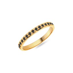 Dámský snubní prsten s černými diamanty 2,3 mm IZKR018-F-B