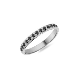 Dámský snubní prsten s černými diamanty 2,5mm, bílé zlato IZKR019A-F-B
