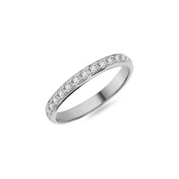 Dámský snubní prsten s diamanty 2,5mm, bílé zlato IZKR019A-F-BR