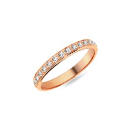 Dámský snubní prsten s diamanty 2,5mm, růžové zlato IZKR019R-F-BR