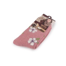 Dámské ponožky vlněné, teplé, barva 2 růžová