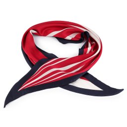 Saténový šátek 35x115 cm, barva 2 červená