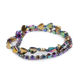 Pružné náramky z hematitu sada 2 ks, barva 1 mix