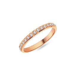 Dámský snubní prsten s lab-grown diamanty 2,3mm, růžové zlato IZKR018R-F-LG