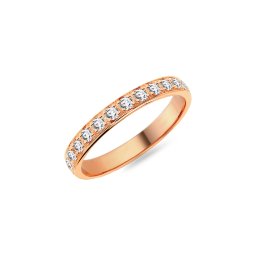 Dámský snubní prsten s lab-grown diamanty 2,8 mm, růžové zlato IZKR020R-F-LG