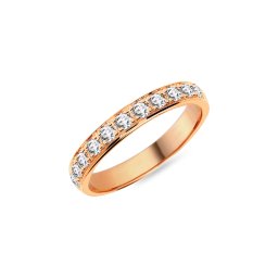Dámský snubní prsten s lab-grown diamanty 3,2mm, růžové zlato IZKR021R-F-LG