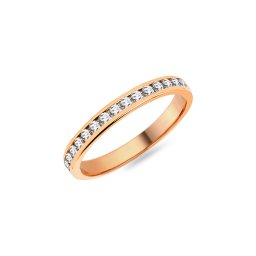 Dámský snubní prsten s lab-grown diamanty 2,5mm, růžové zlato IZKR012R-F-LG