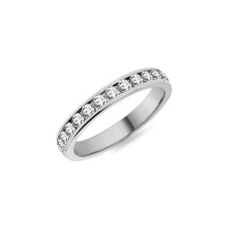 Dámský snubní prsten s lab-grown diamanty 3,2mm, bílé zlato IZKR014A-F-LG