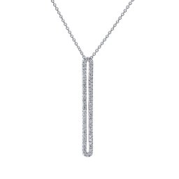 Silvego Diamantový náhrdelník (0,19 ct) tyčka Ciri v bílém zlatě - DNN3877NGWD