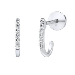 Silvego Diamantové náušnice (0,08 ct) Megan v bílém zlatě dámské i dětské - DNN1542EGWD