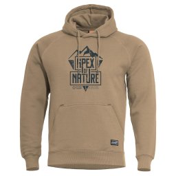 Mikina PHAETON APEX OF NATURE s kapucí TAN BROWN vel. 3XL