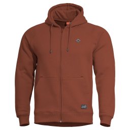 Mikina PHAETON se zipem a kapucí MAROON RED vel. XS