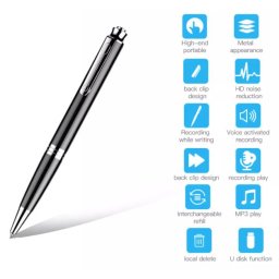 Hlasový záznamník dokonale kamuflovaný v elegantním peru se 16 GB pamětí