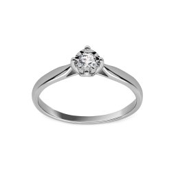 Okouzlující prsten s diamantem Selah, bílé zlato 14K IZBR1477A