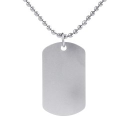 Silvego Stříbrný kuličkový řetízek s přívěskem Dog Tag 18x31 mm - JJJ2273N