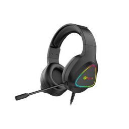 Herné sluchátka C-TECH Midas (GHS-17BK), casual gaming, RGB podsvietenie, černá