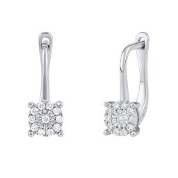 Silvego Diamantové náušnice (0,11 ct) Melinda v bílém zlatě dámské i dětské - DNN3137EGWD