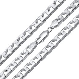 Silvego Stříbrný řetízek SQUARE CURB Pancer 8 mm - TTTGR250N