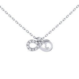 Silvego Zlatý náhrdelník infinity Giovanna z bílého zlata s Brilliance Zirconia - PRGPNM0015NGW