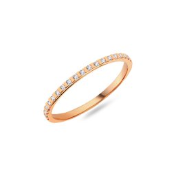 Dámský snubní prsten s diamanty 1,2mm, růžové zlato IZKR022R-F-BR