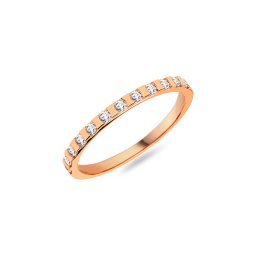 Dámský snubní prsten s diamanty 1,4mm, růžové zlato IZKR025R-F-BR