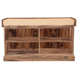 indickynabytek.cz - Botník Rami se sedákem 105x60x40 z indického masivu palisandr / sheesham